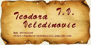Teodora Veledinović vizit kartica